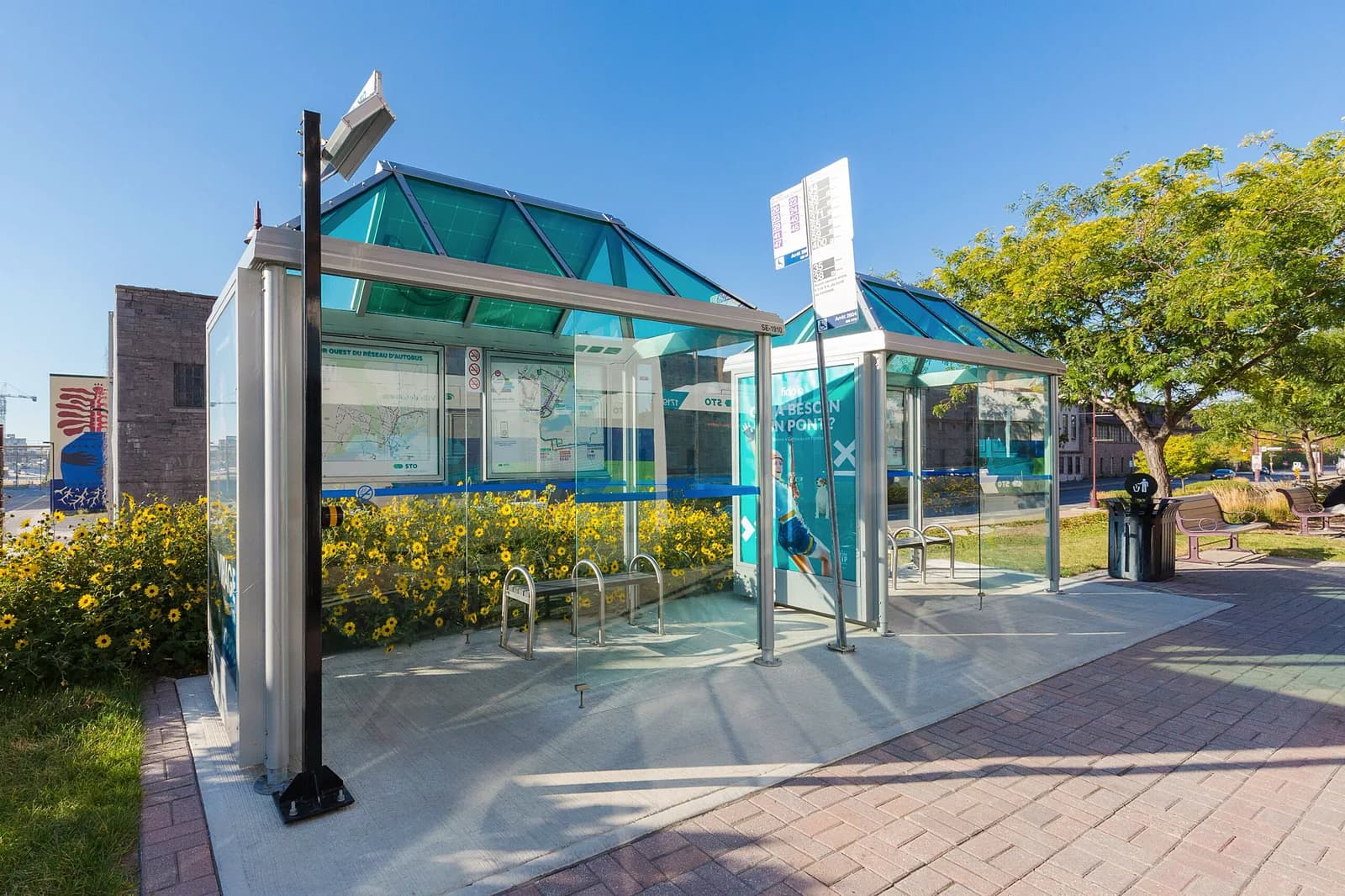 Solar-Powered Bus Shelters